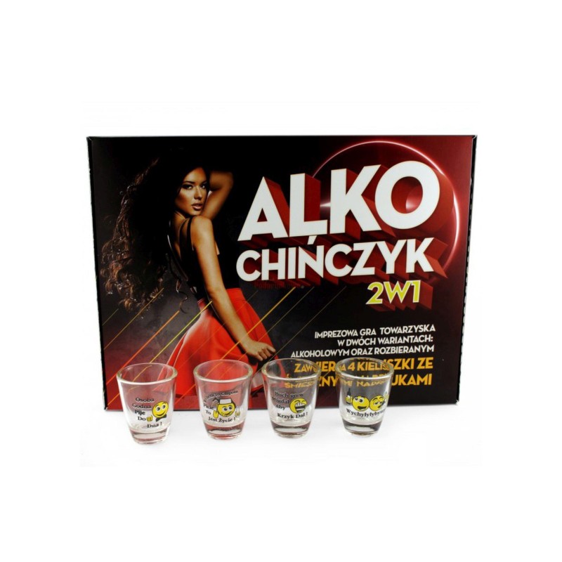 Alko chińczyk 2 gry alkoholowe imprezowe kieliszki